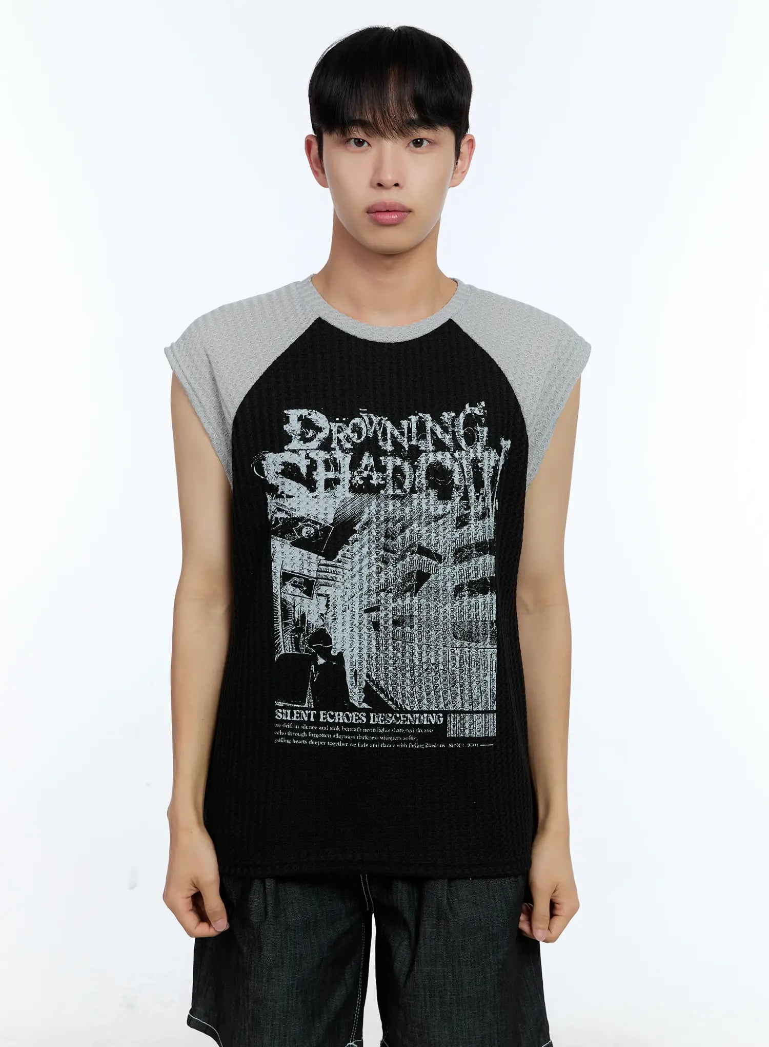 Men's Waffle Knit Sleeveless Tee IL517