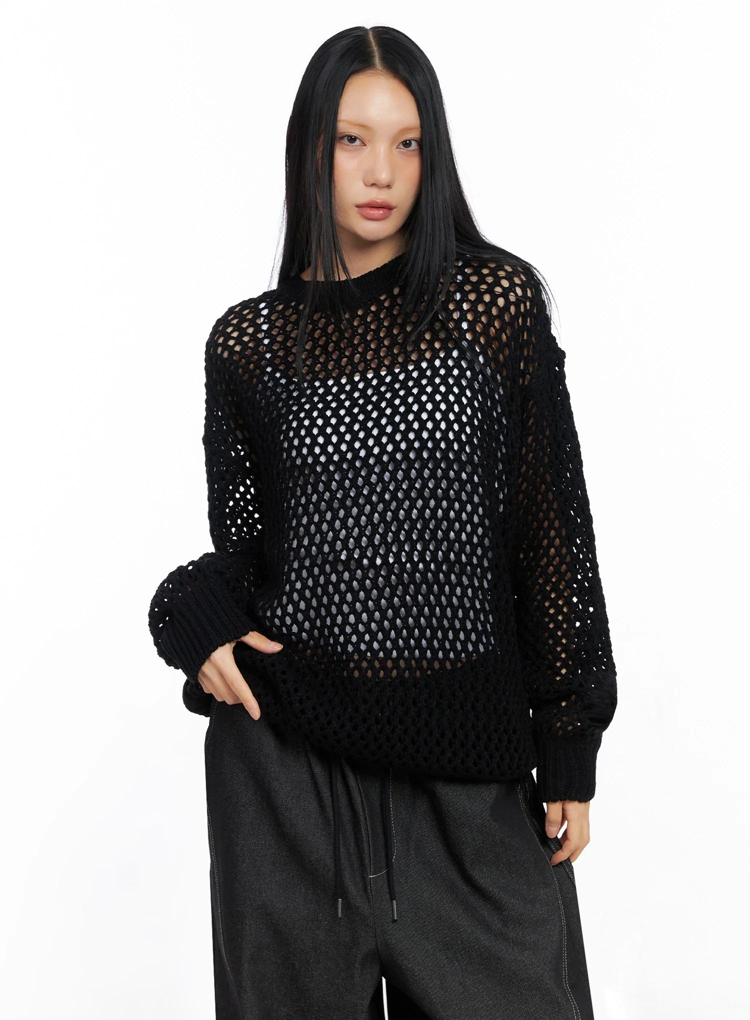 Mesh Knit Sweater CO516