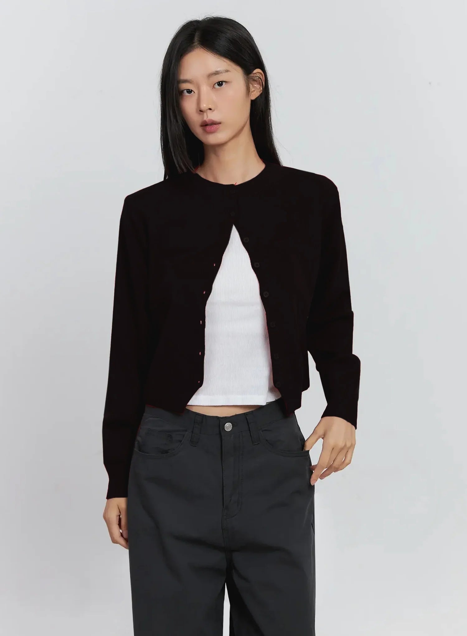 Classic Button-up Cardigan IS515