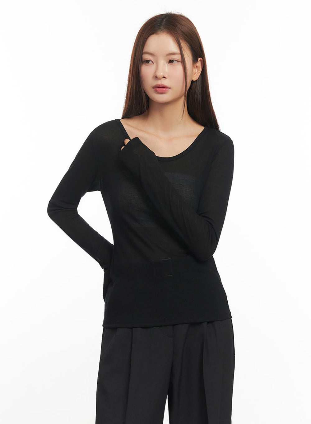 Essential Sheer Long-Sleeve Top IM524