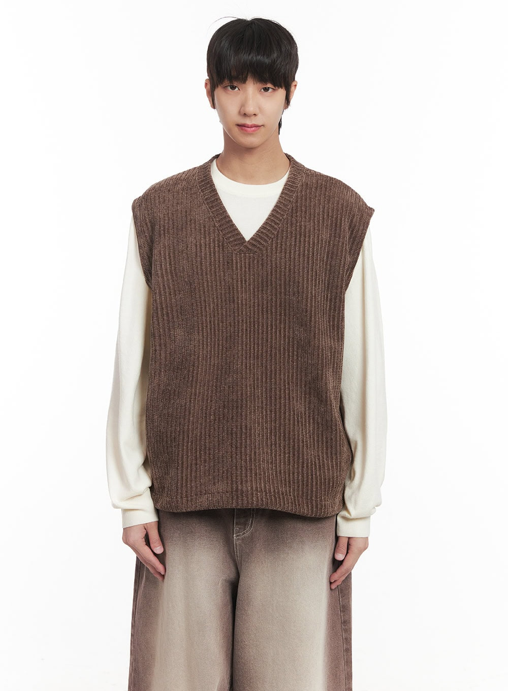 Men's Waffle Knit V-Neck Vest IM519