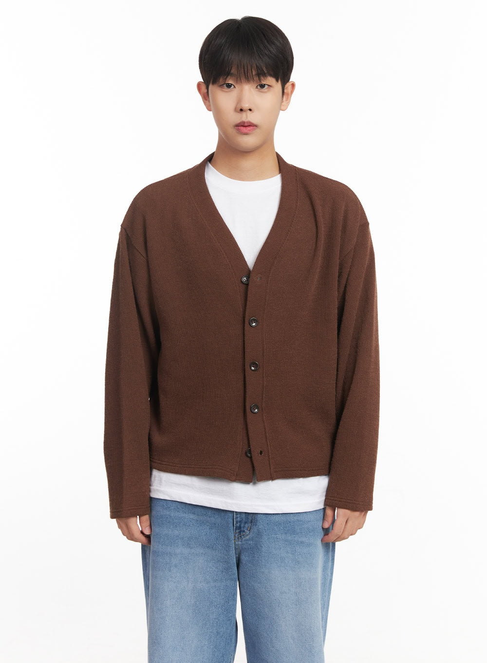 Men's V-Neck Buttoned Cardigan IM527