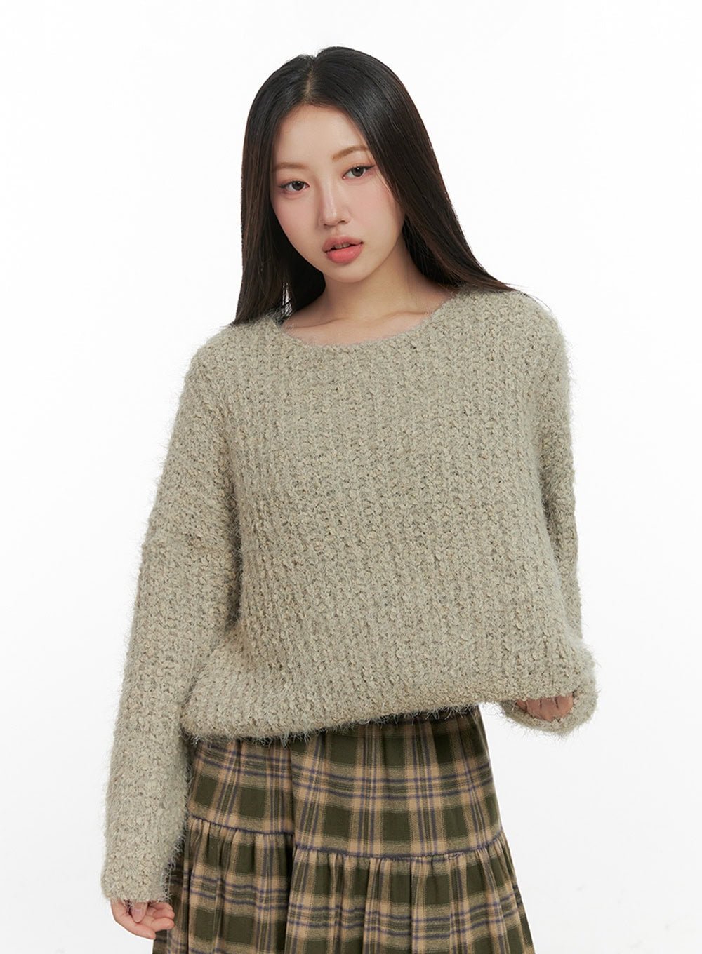Classic Solid Long Sleeve Sweater IN415