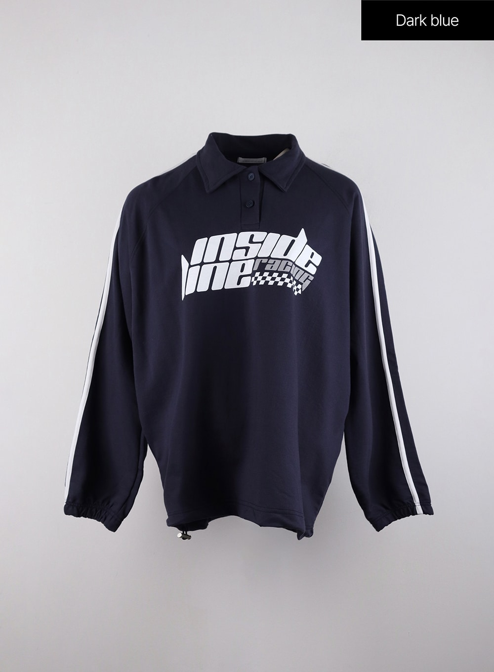 Oversized Old School Graphic Polo Sweatshirt ID315