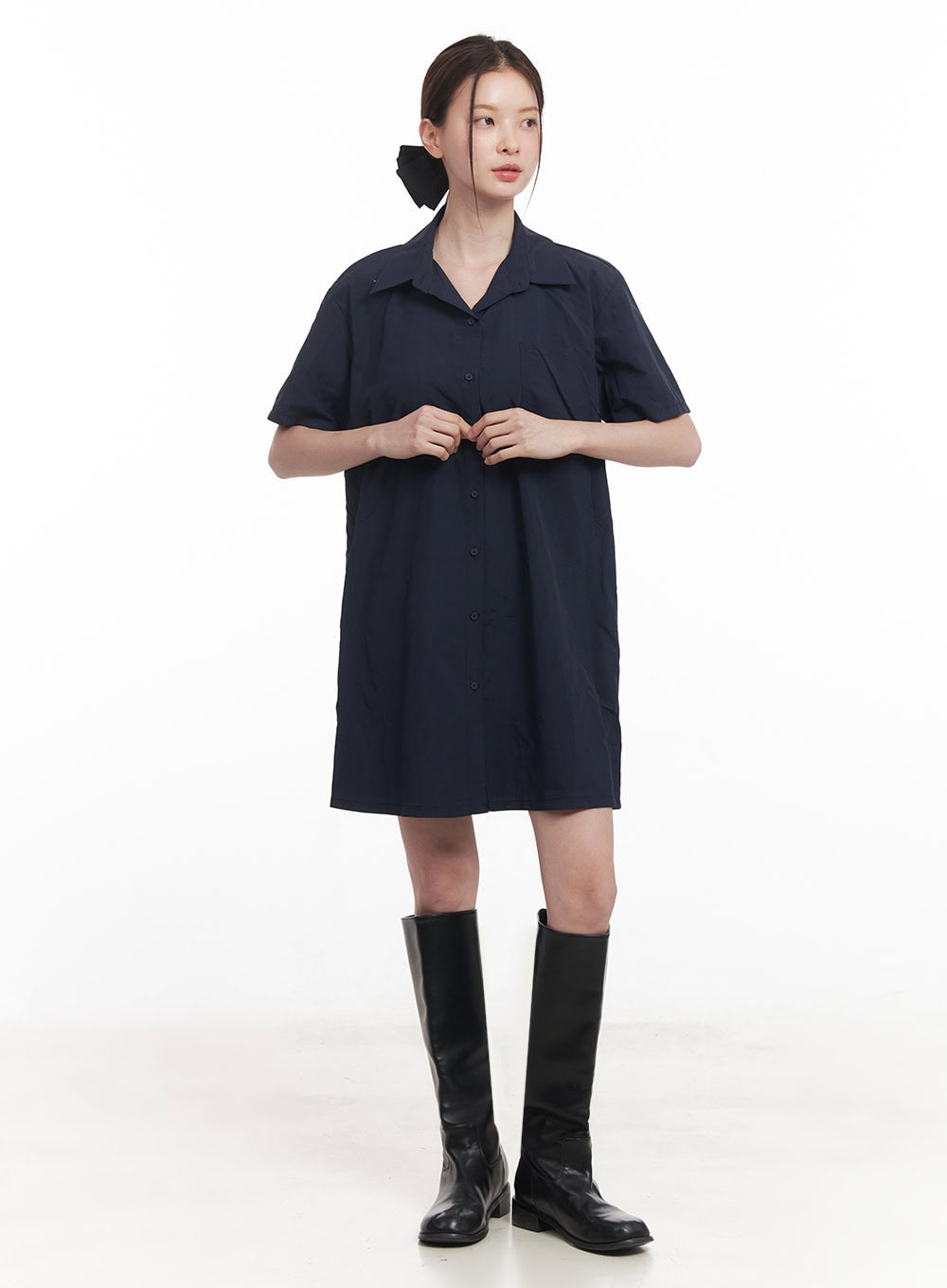 Collared Shirt Mini Dress IY508