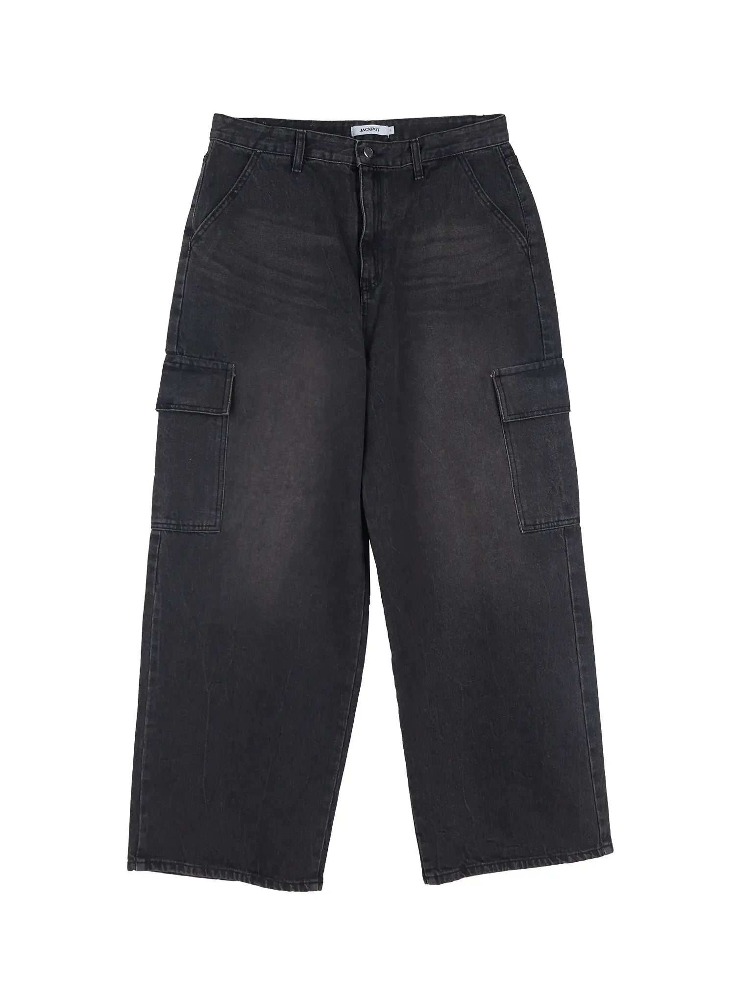 Men's Wide-Leg Cargo Denim Jeans IL518