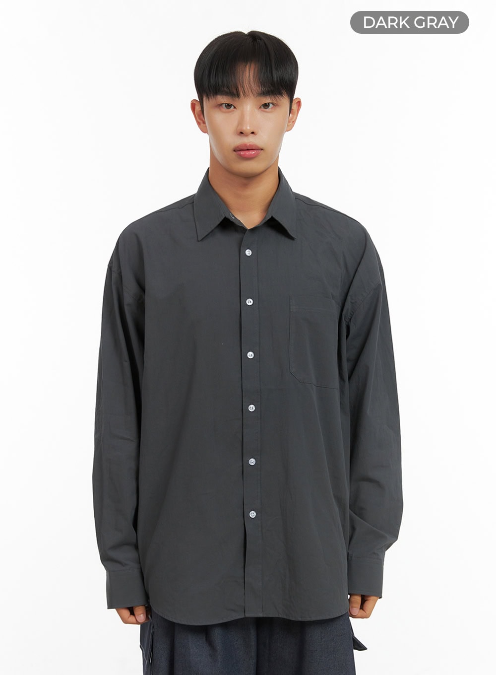 Men's Oversized Basic Cotton Shirt IS419