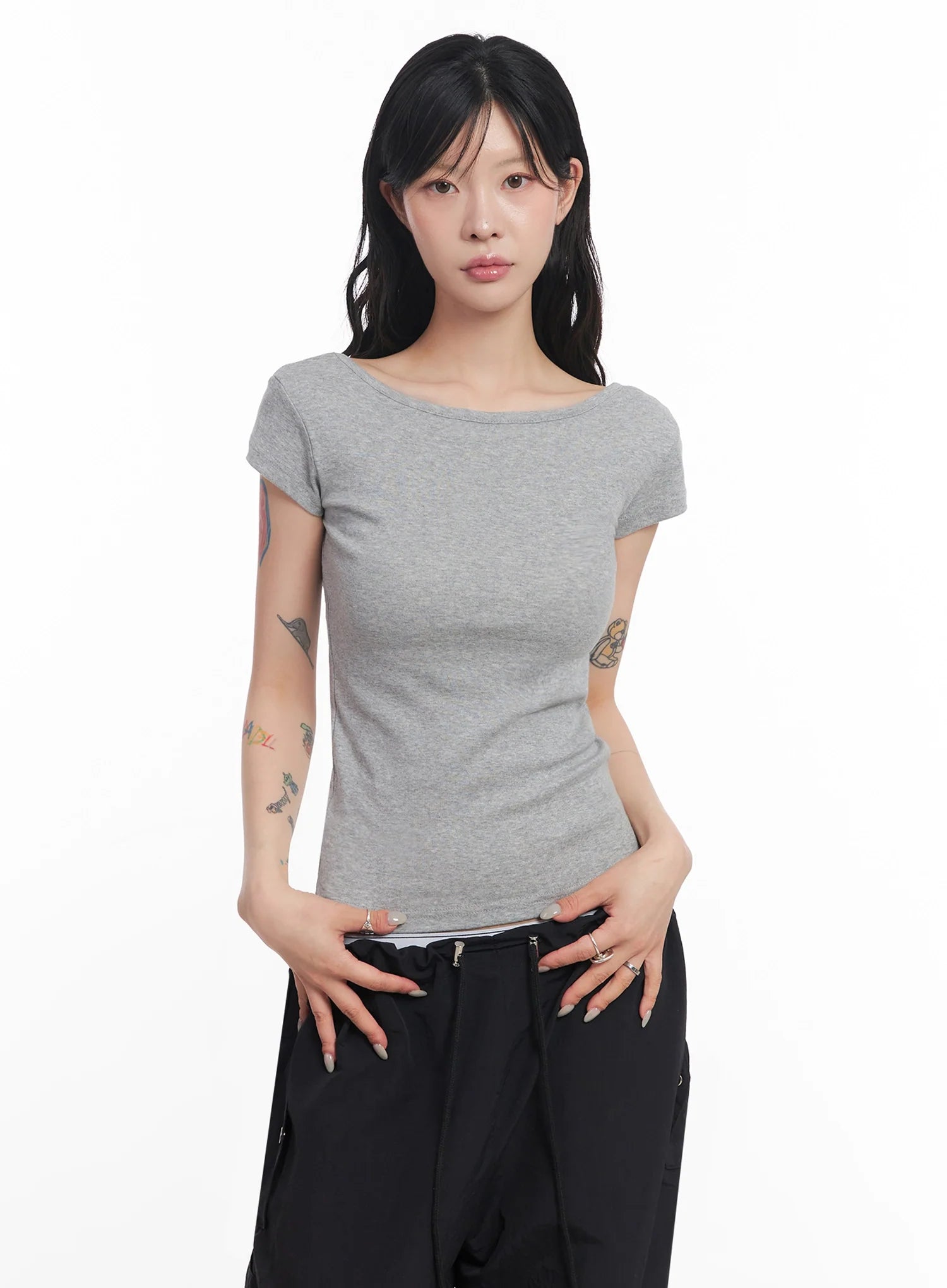 Cap-Sleeve T-Shirt IC503