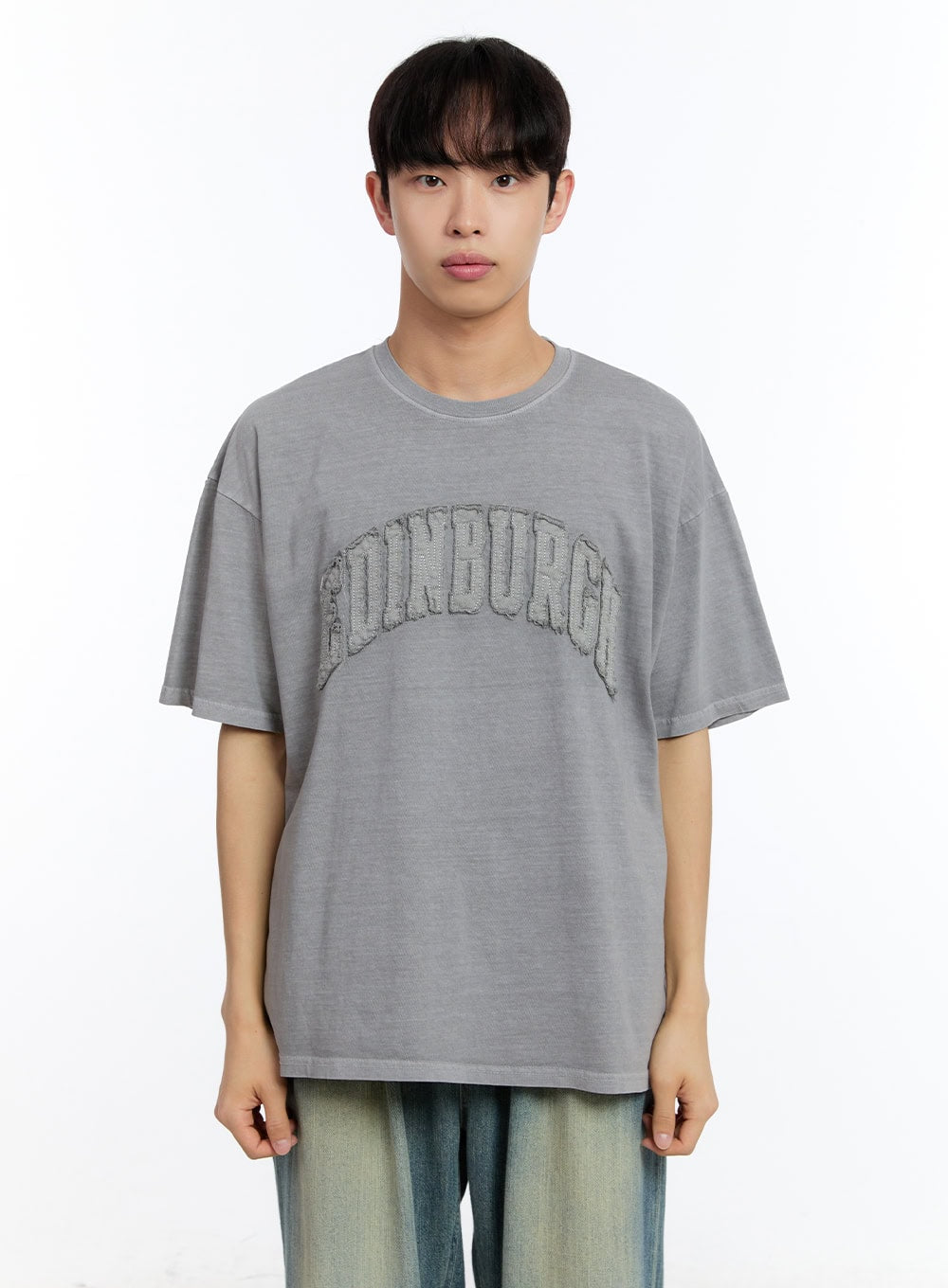 Men's Patch Washed Oversize T-Shirt IY529