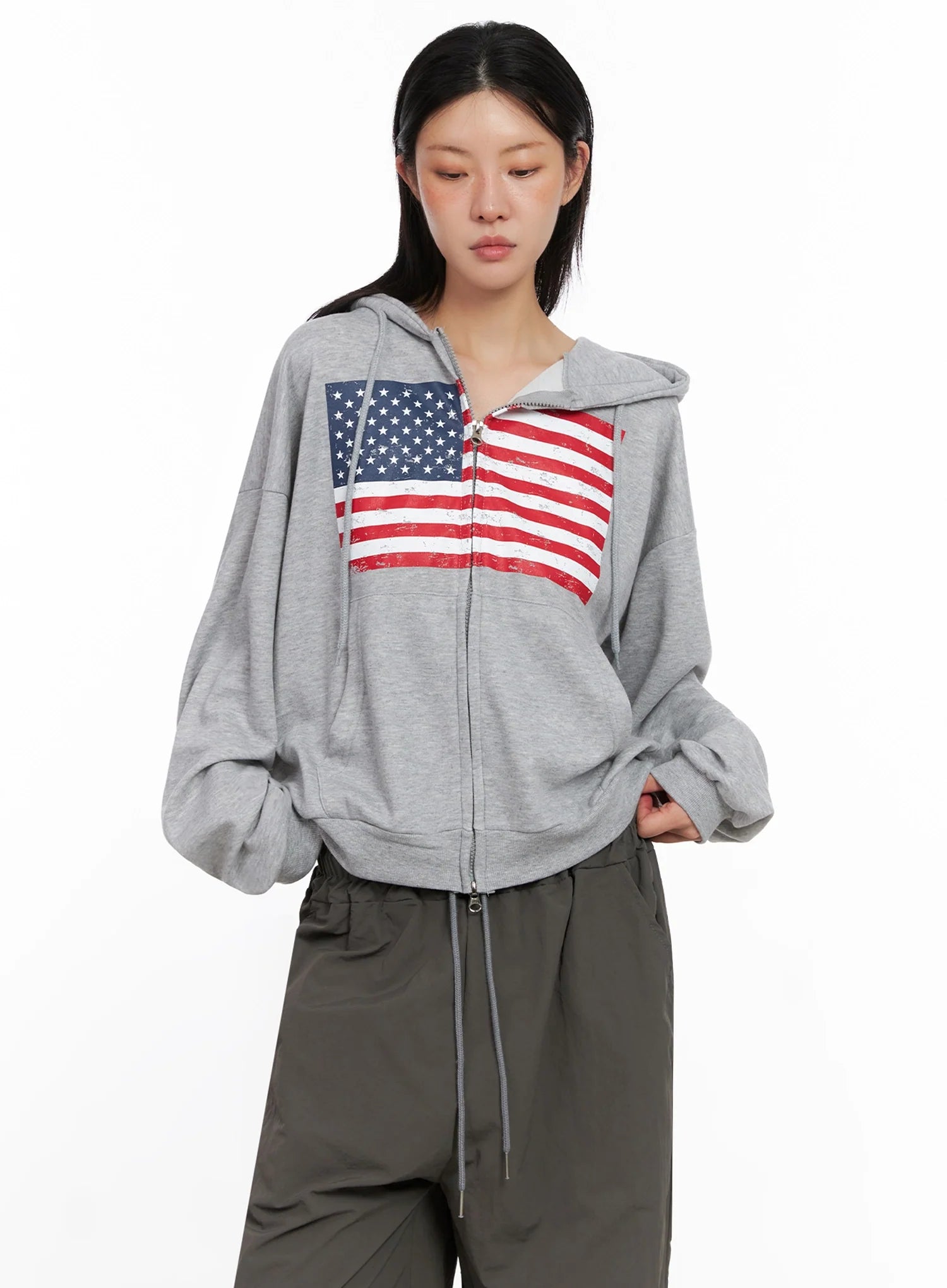 American Flag Zip-Up Hoodie IS515
