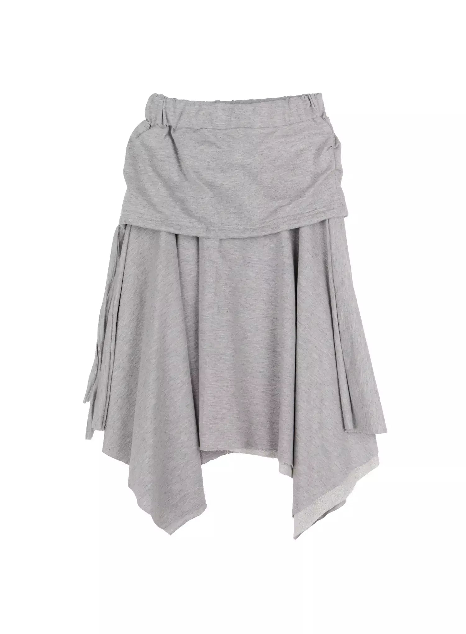 Layered Shirring Asymmetrical Skirt CO517