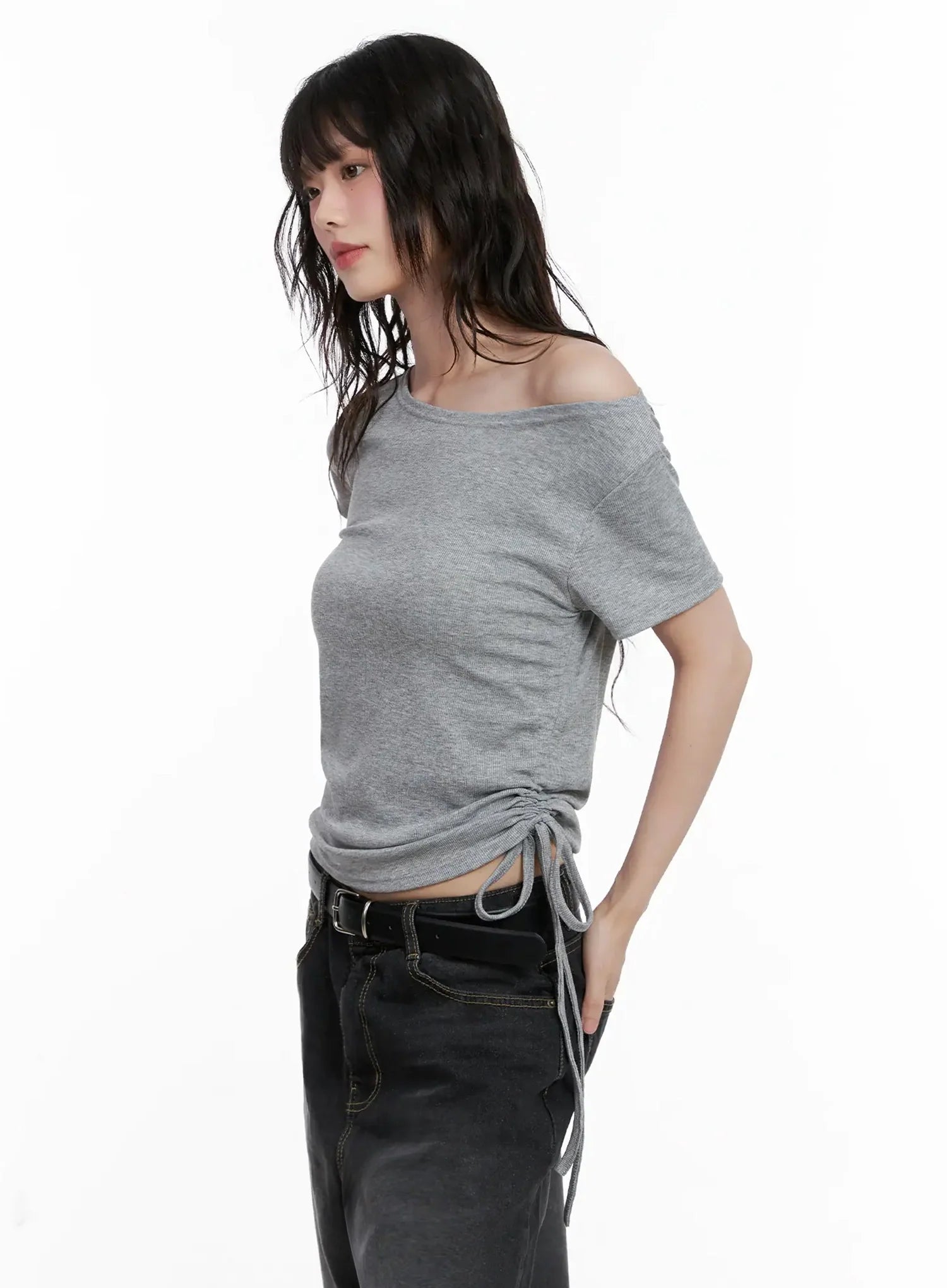 Off-Shoulder Ruched Top IL528