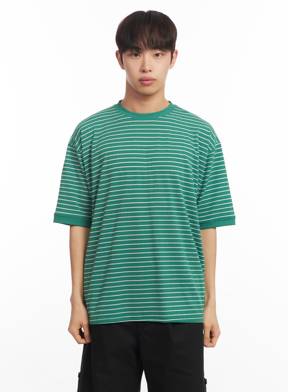 Men's Striped Round Neck T-Shirt IA518