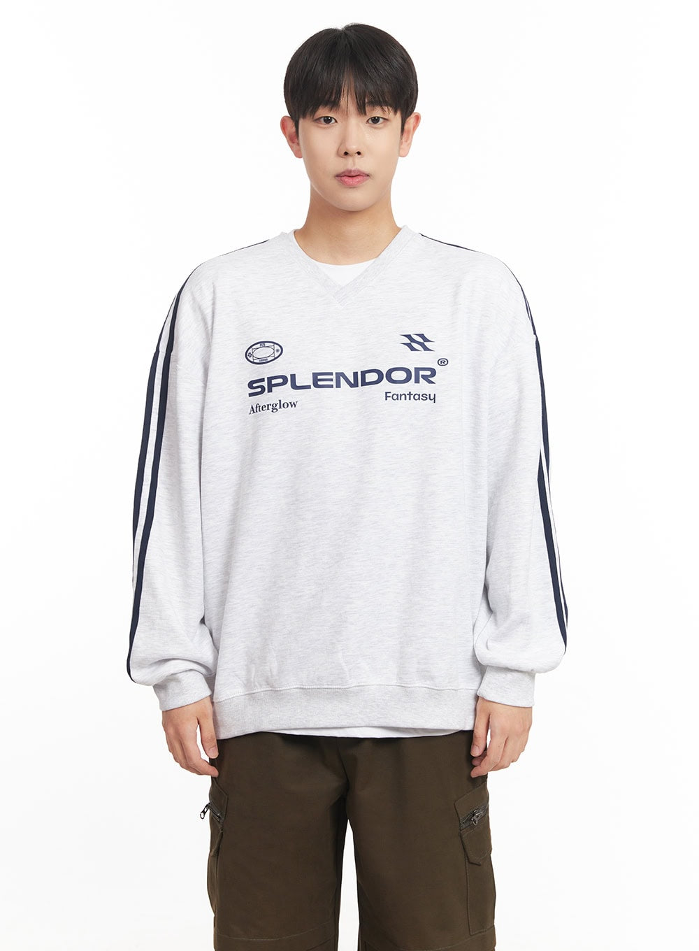 Men's V-Neck Graphic Sweatshirt IM528