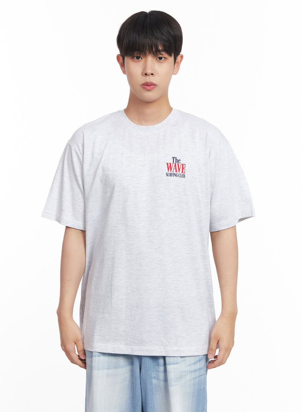 Men's Loose-Fit Wave Graphic T-Shirt IY522