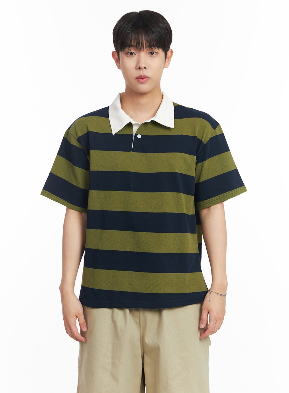 Men's Striped Polo Tee IA529