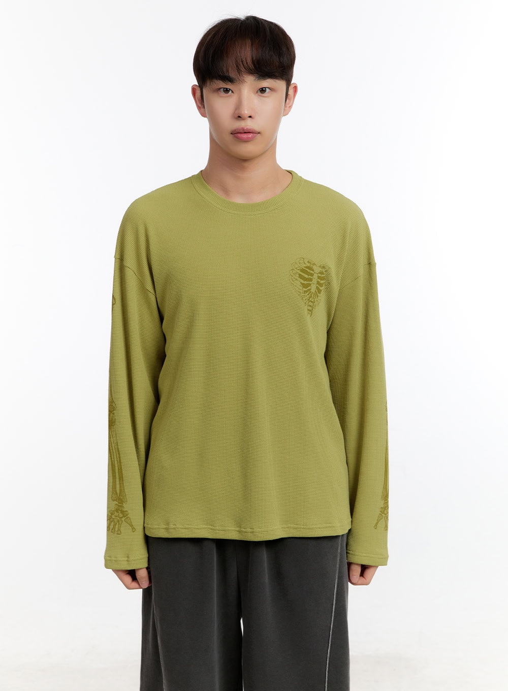 Men's Skeleton Graphic Long Sleeve Top IA504