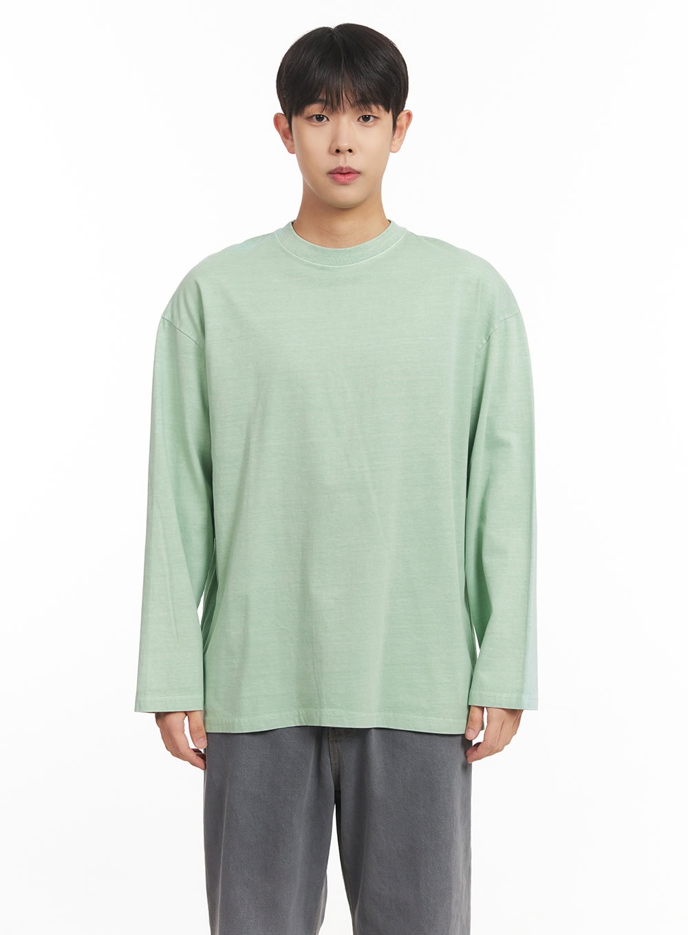 Men's Washed Long-Sleeve T-Shirt IM527