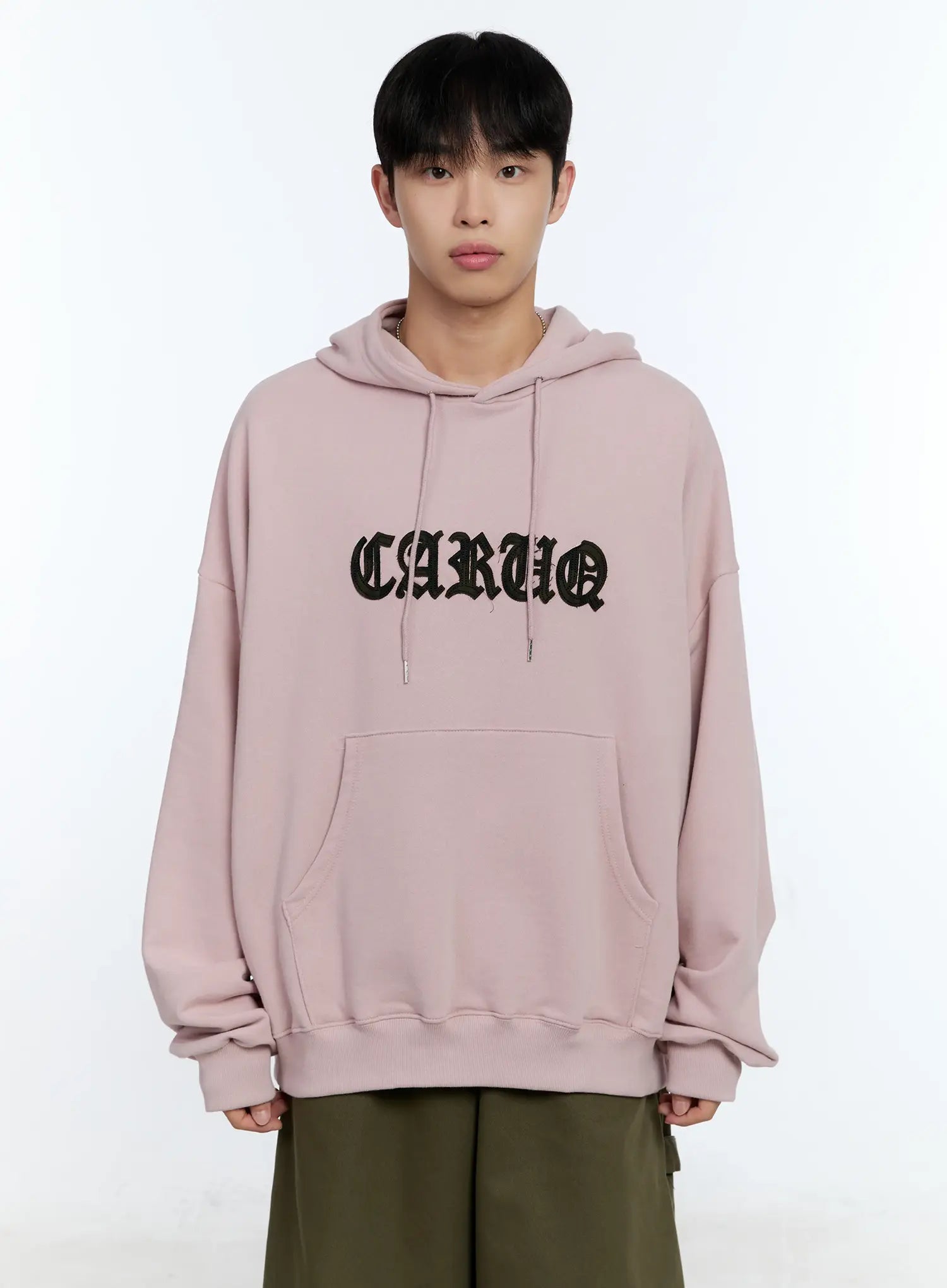 Men's Hooded Camo Patch Sweatshirt IG519