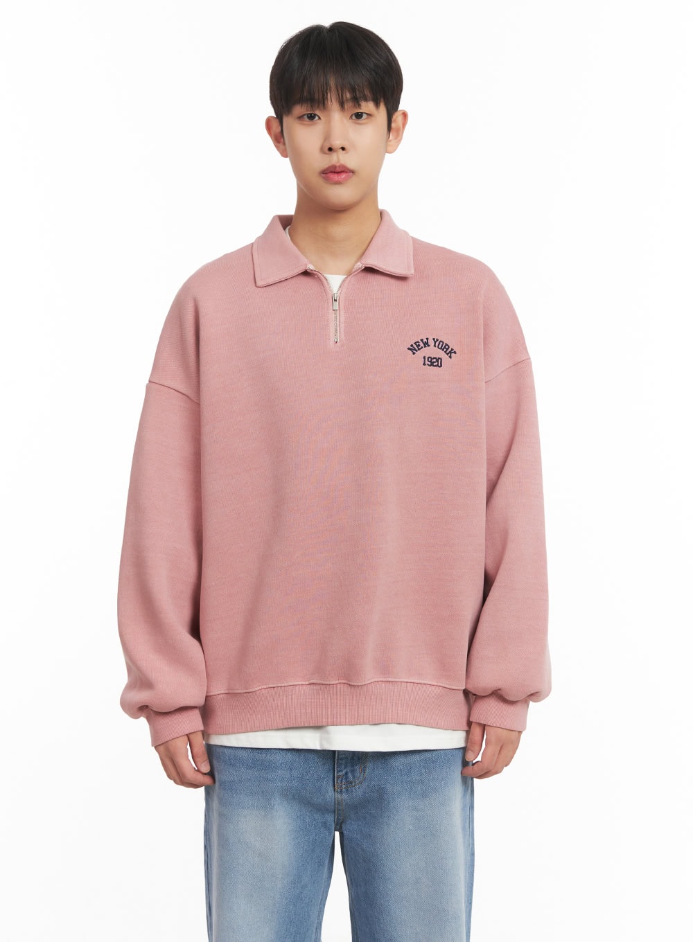 Men's Embroidered Half-Zip Sweatshirt IM517