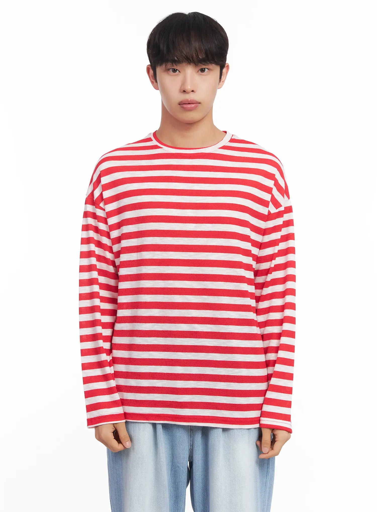 Men's Striped Long-Sleeve Tee IU519