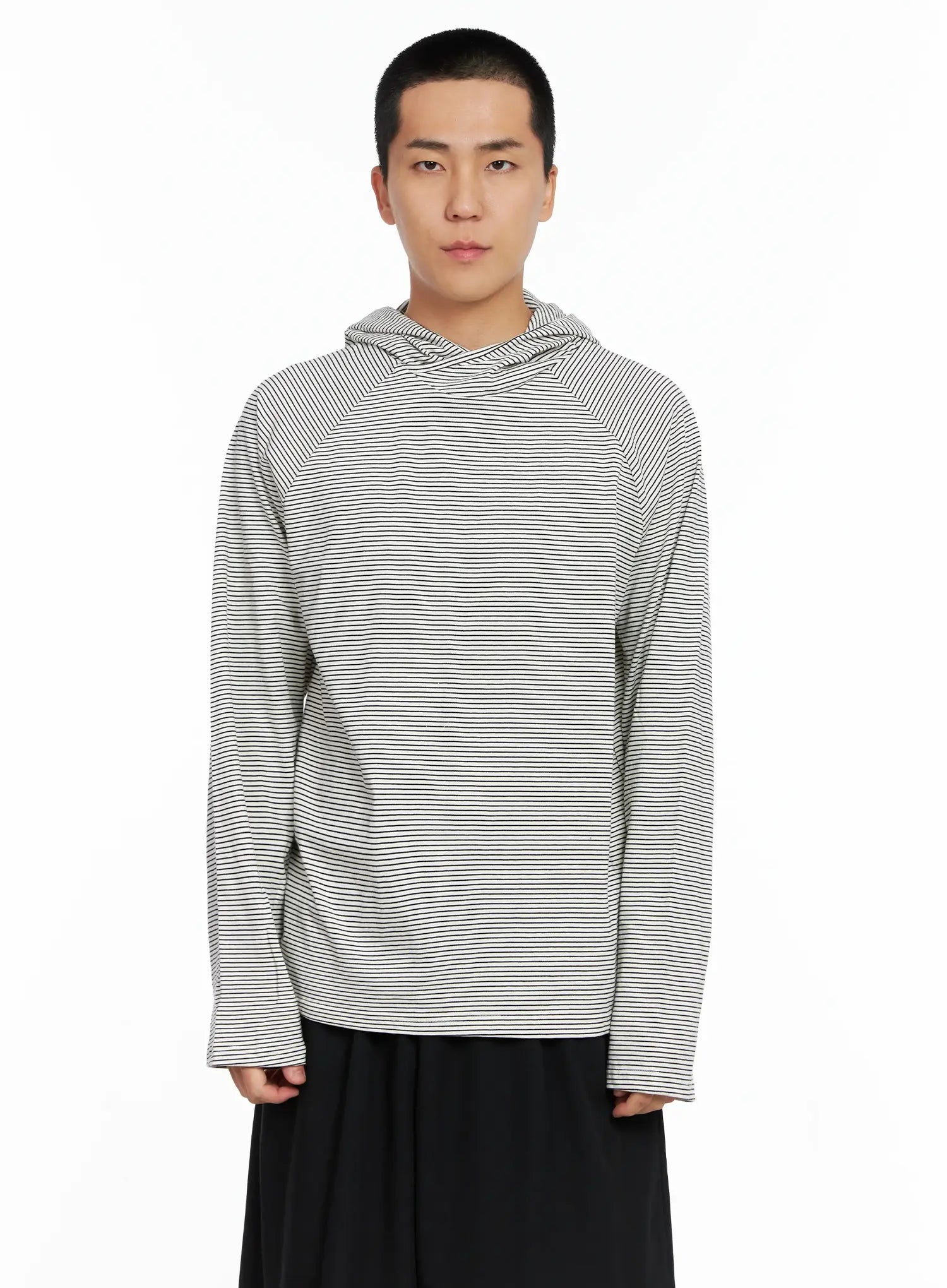 Men's Striped Long Sleeve Hoodie IS502