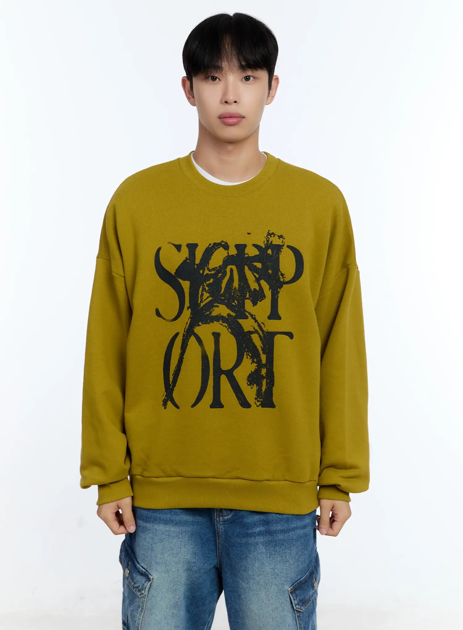 Men's Grunge Graphic Sweatshirt IG515