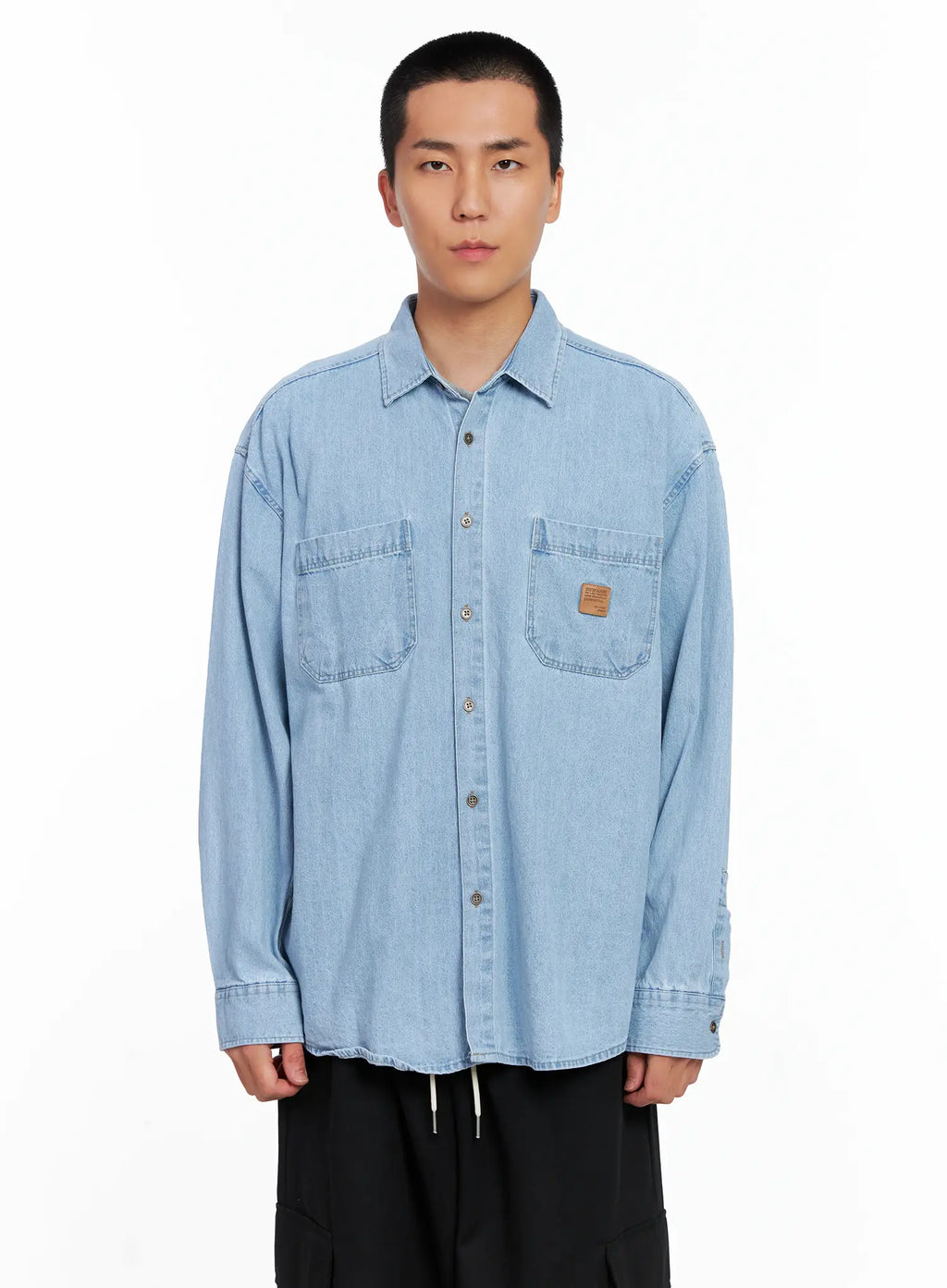 Men's Denim Patch Pocket Shirt IS510