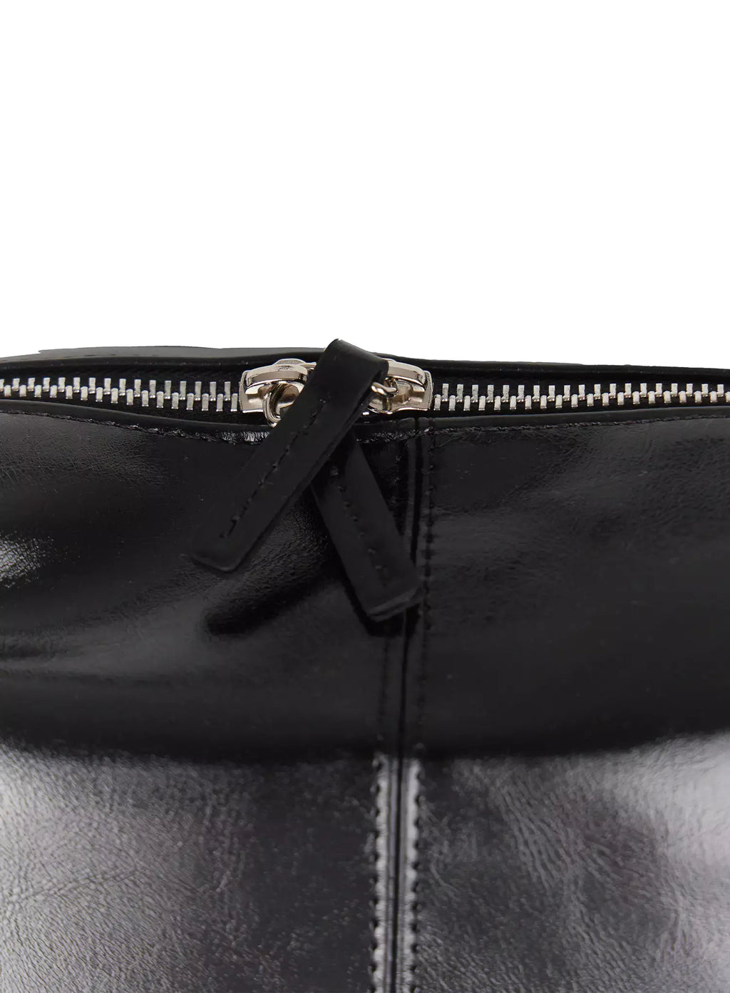 Stitched Faux Leather Shoulder Bag IU512