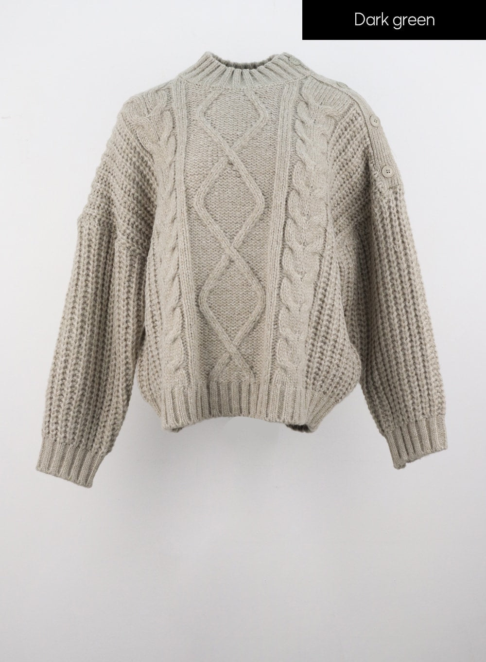 Cable Knit Buttoned Sweater IS301