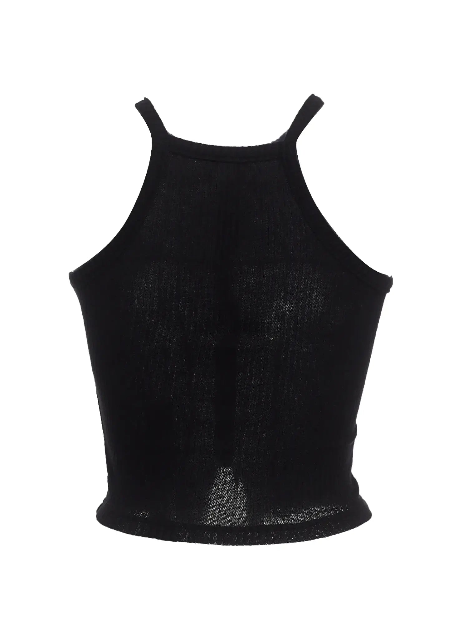 Ribbed Halter Cut-Out Tank  IC503