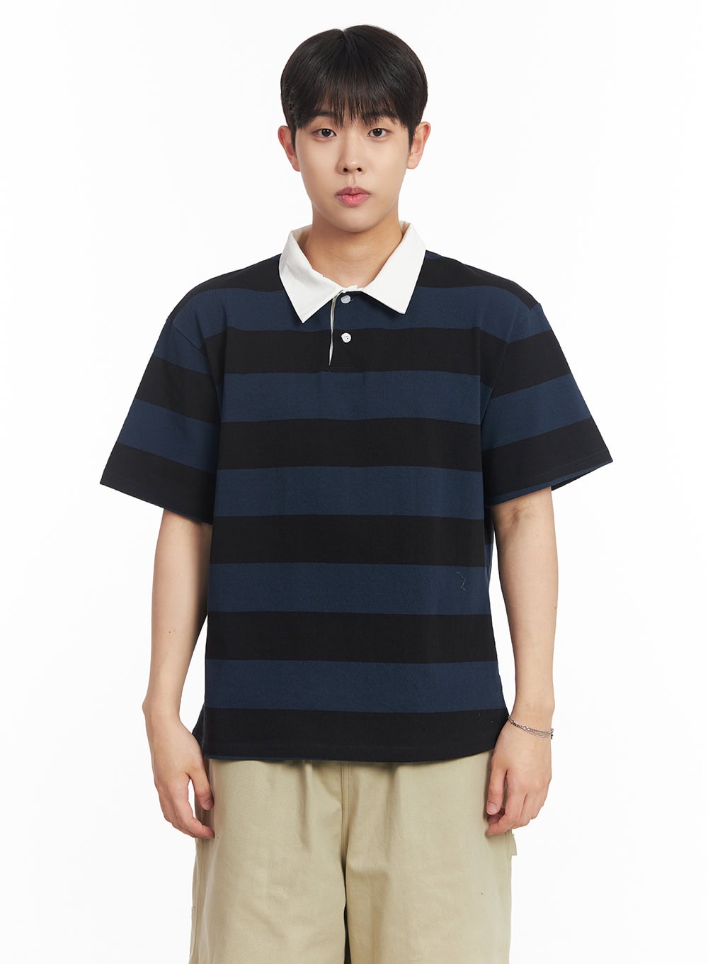 Men's Striped Polo Tee IA529