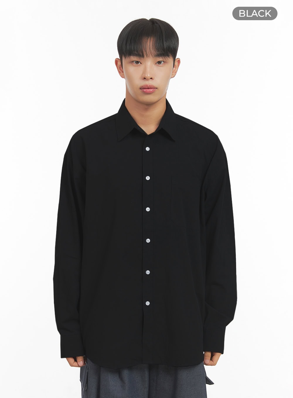 Men's Oversized Basic Cotton Shirt IS419