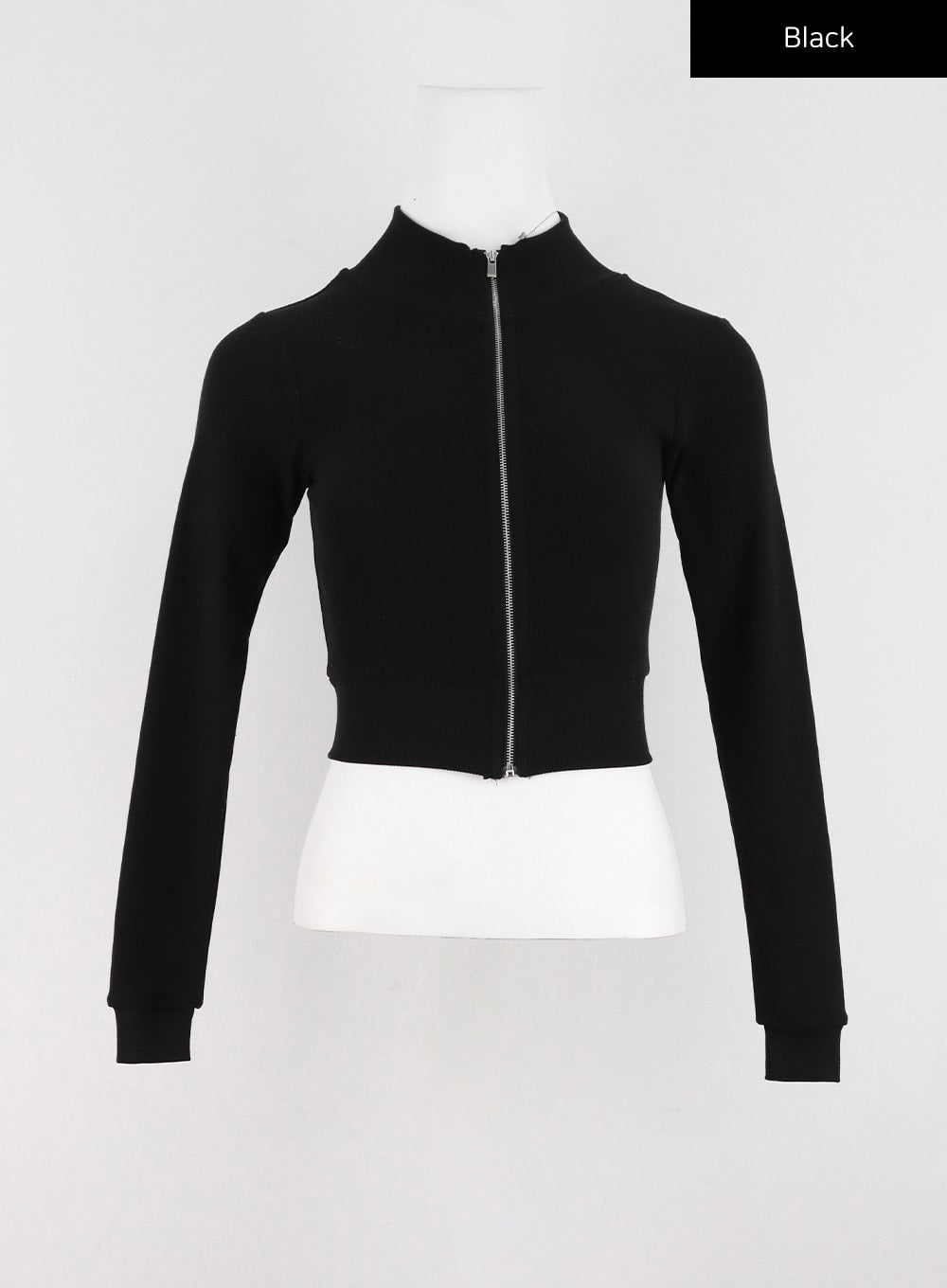 Slim Fit Crop Zip-Up IO326