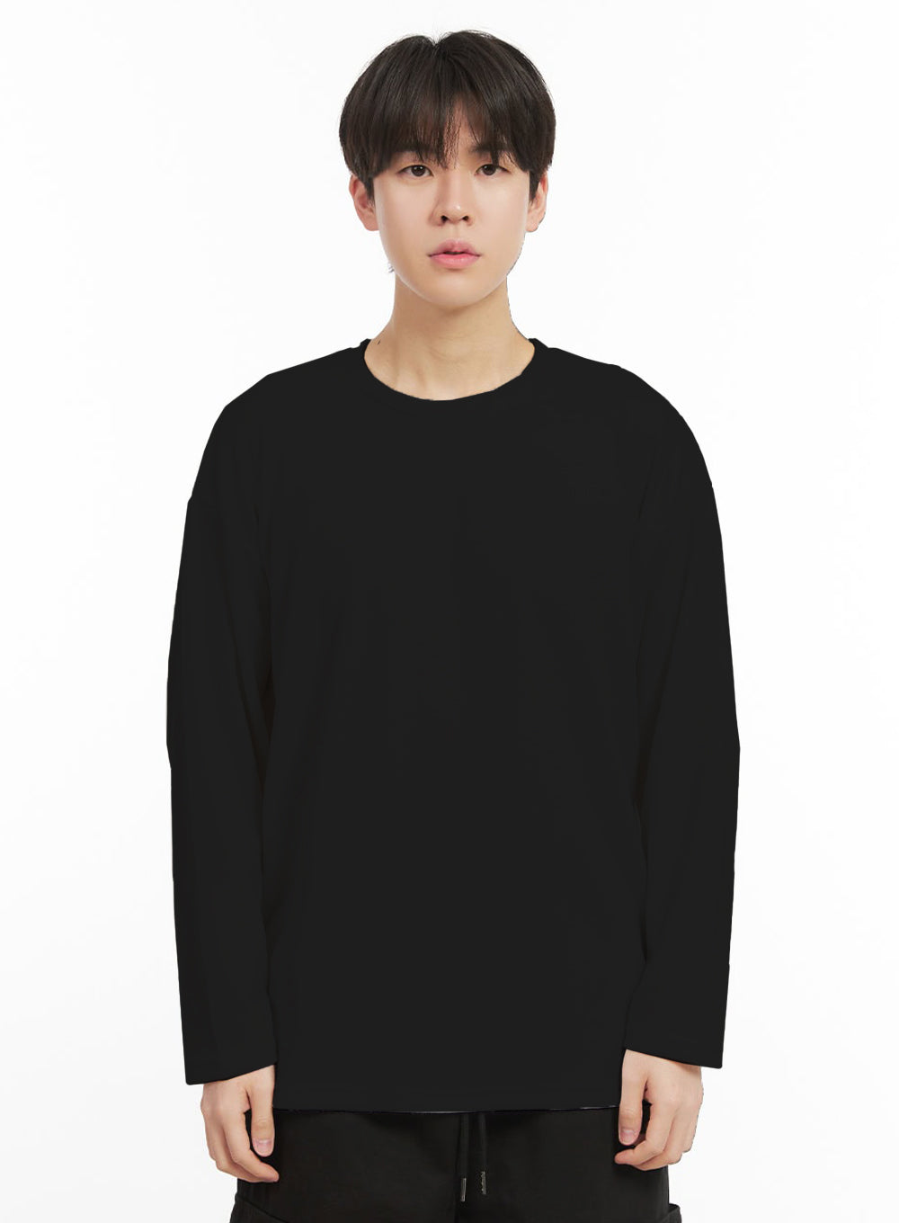 Men's Essential Round Neck Long Sleeve Tee IJ517