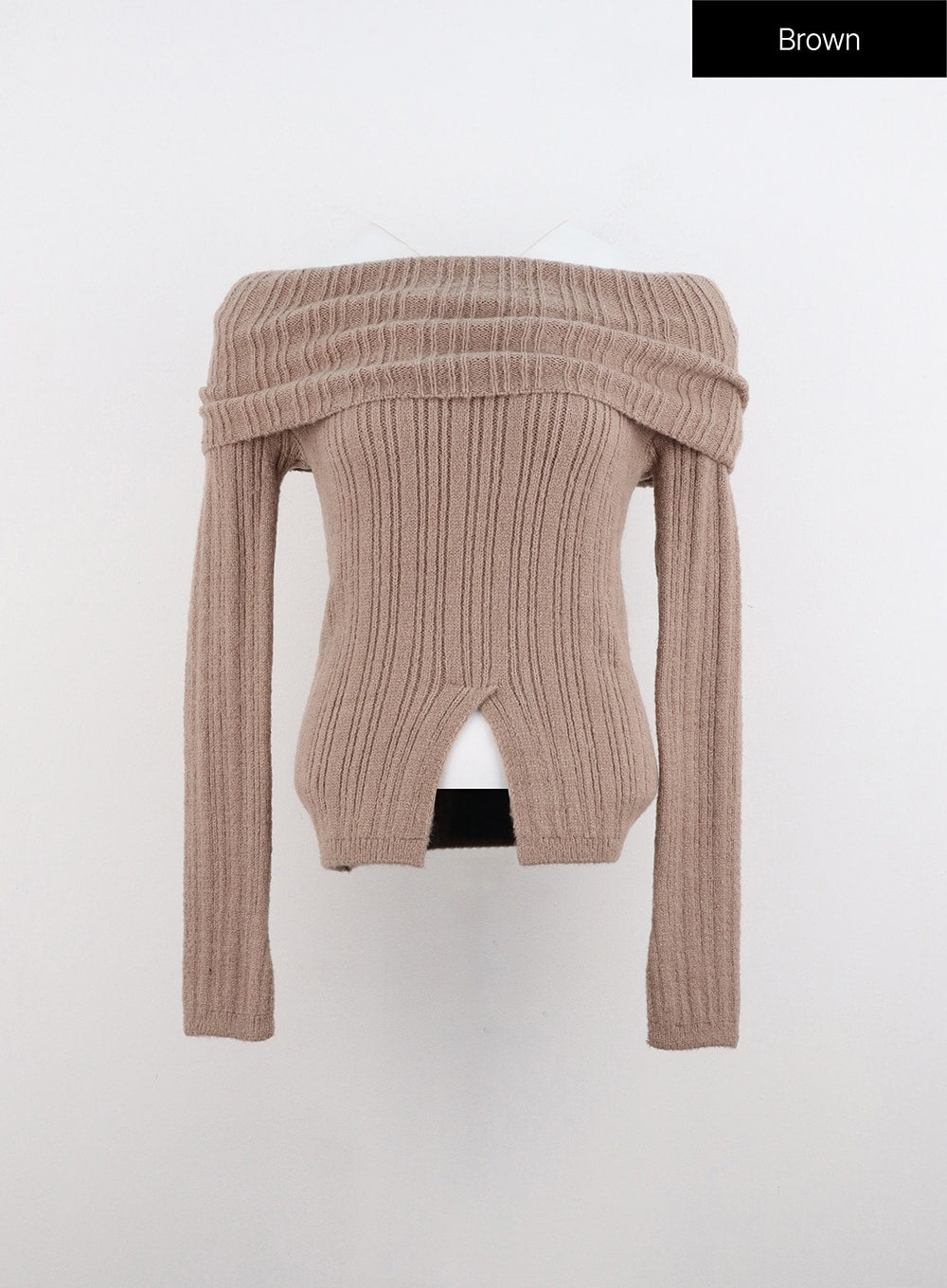Off-Shoulder Rib Sweater IO320
