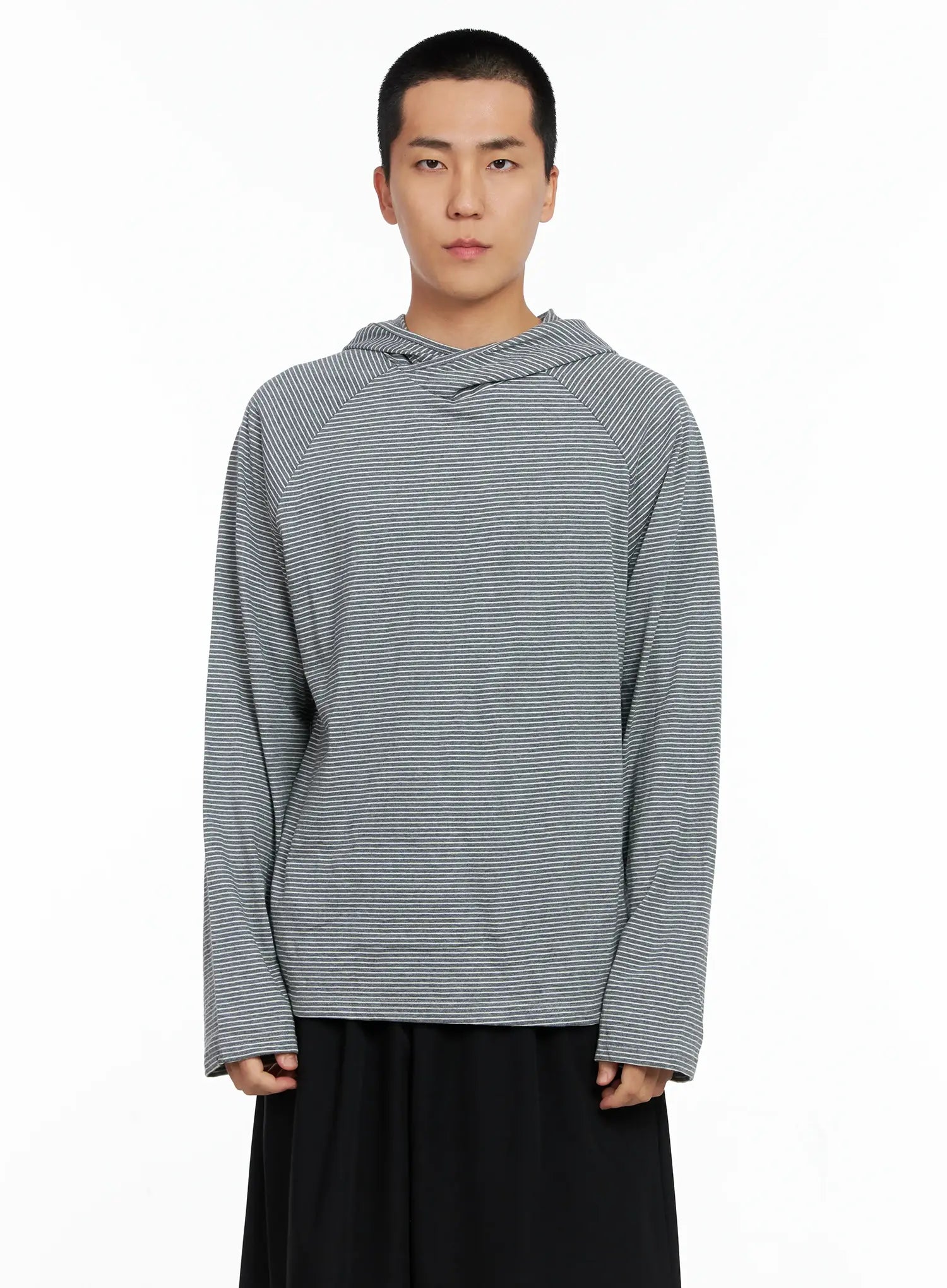 Men's Striped Long Sleeve Hoodie IS502