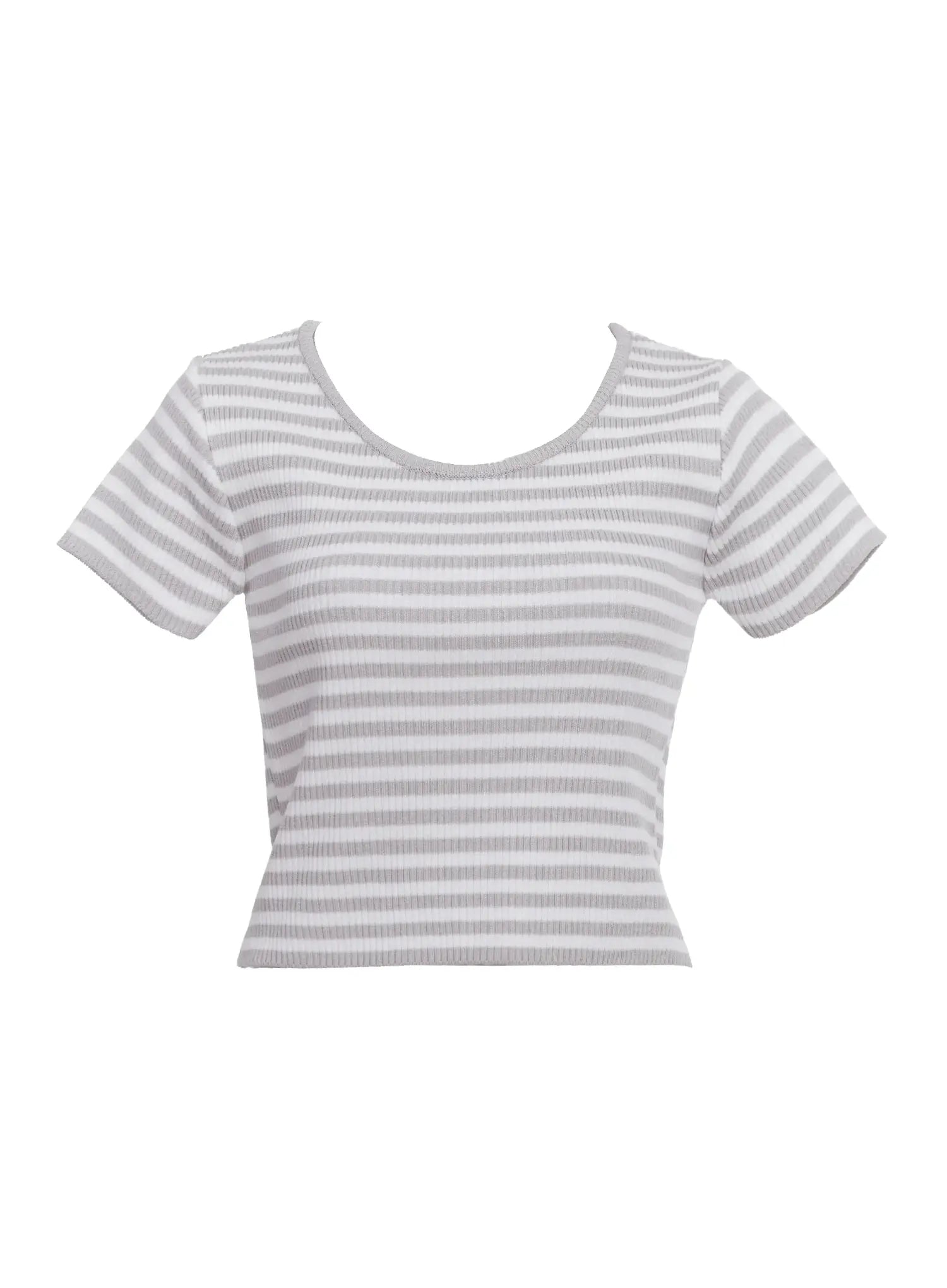 Casual Striped Knit T-Shirt IC503