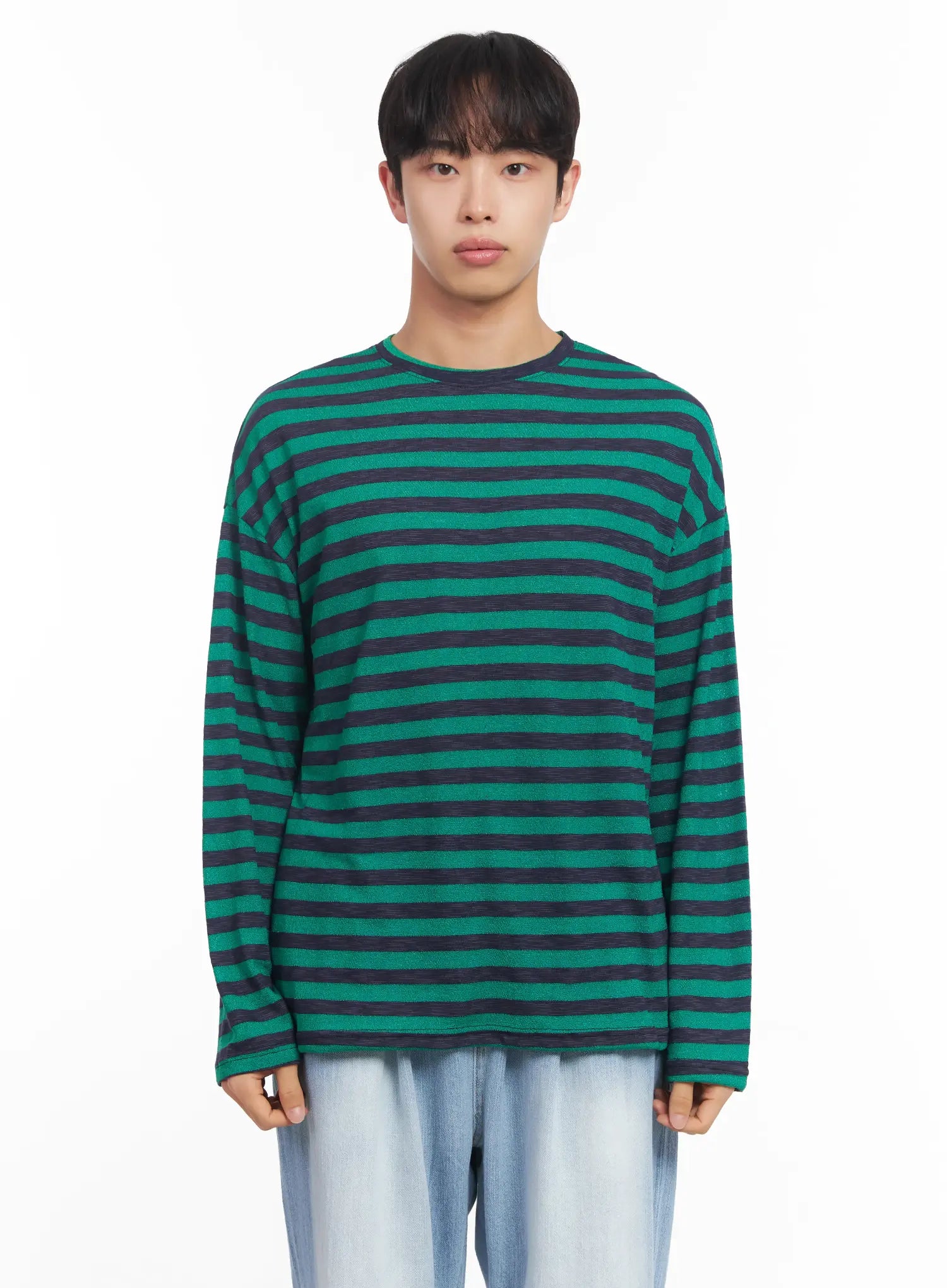 Men's Striped Long-Sleeve Tee IU519