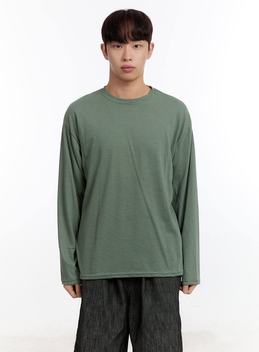 Men's Striped Long Sleeve Shirt IA507