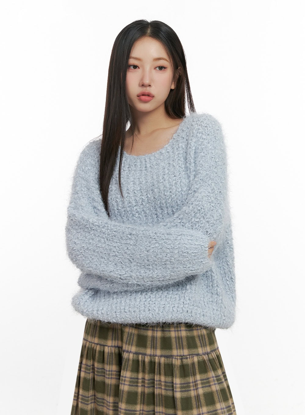 Classic Solid Long Sleeve Sweater IN415