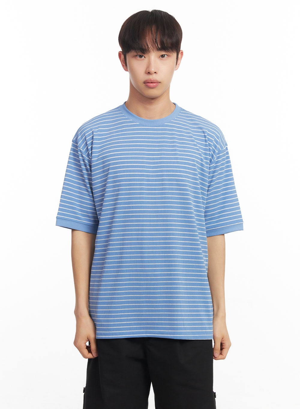 Men's Striped Round Neck T-Shirt IA518