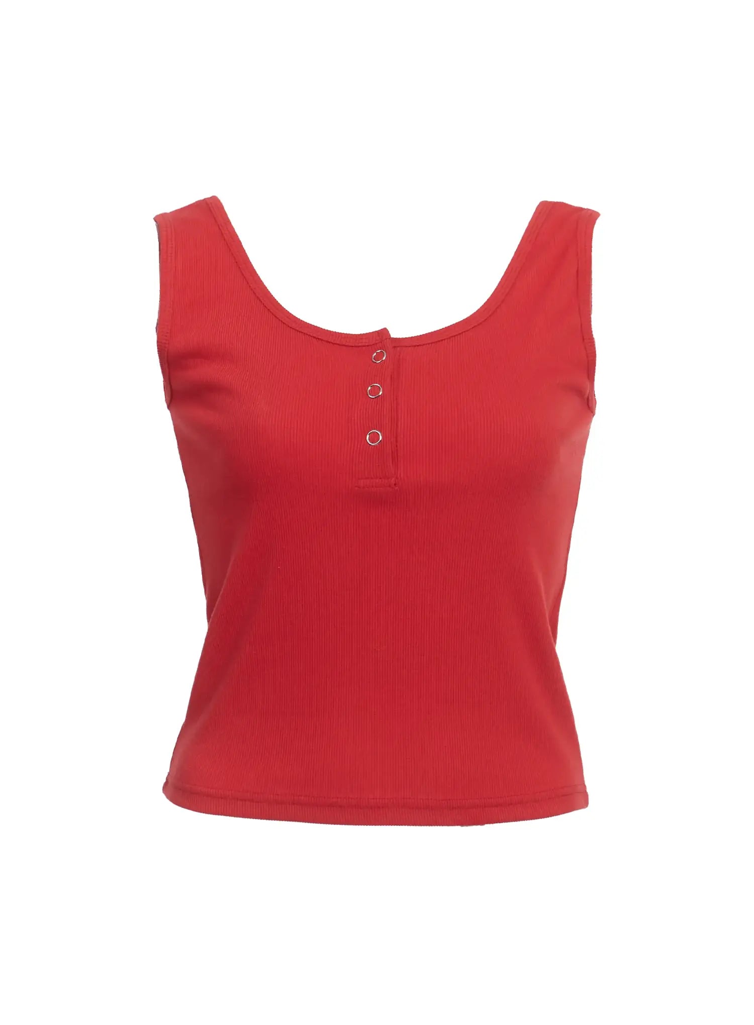 Buttoned Sleeveless Top IC503
