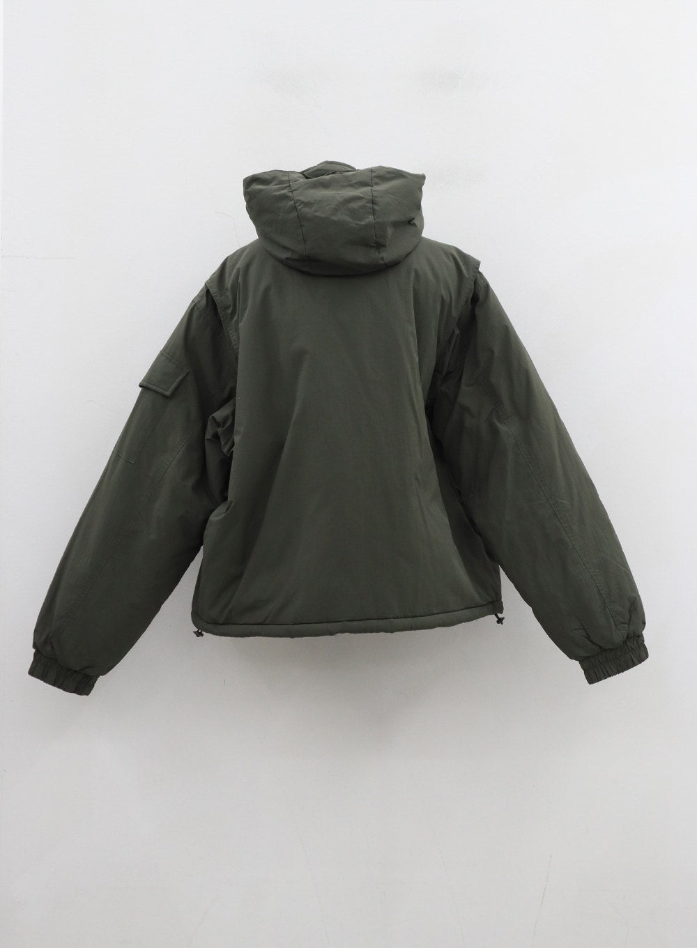 Plus Twin Front Pocket Hoodie Puffer Jacket ID27