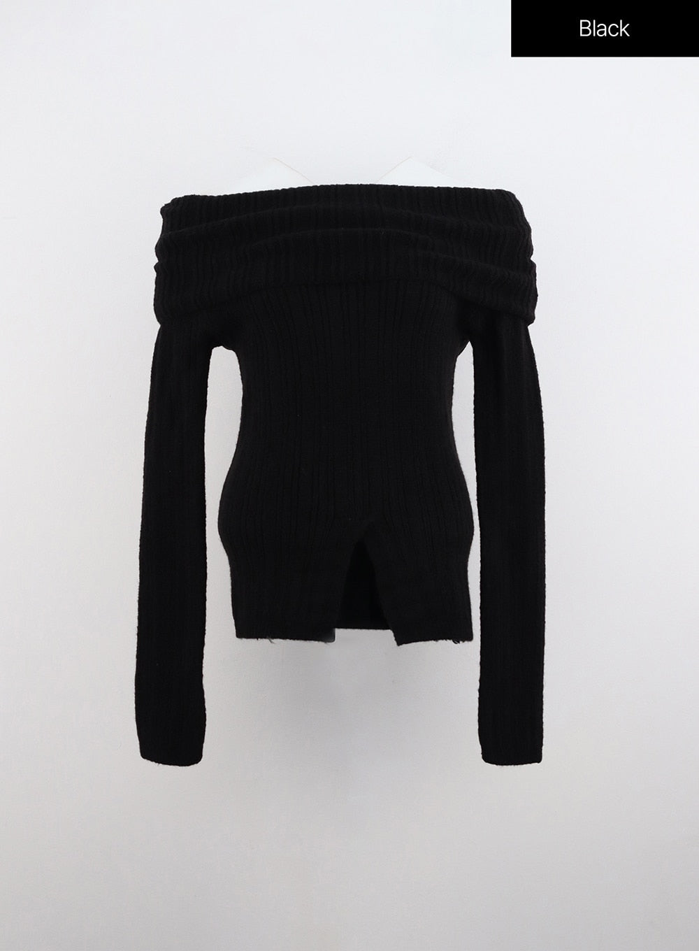 Off-Shoulder Rib Sweater IO320