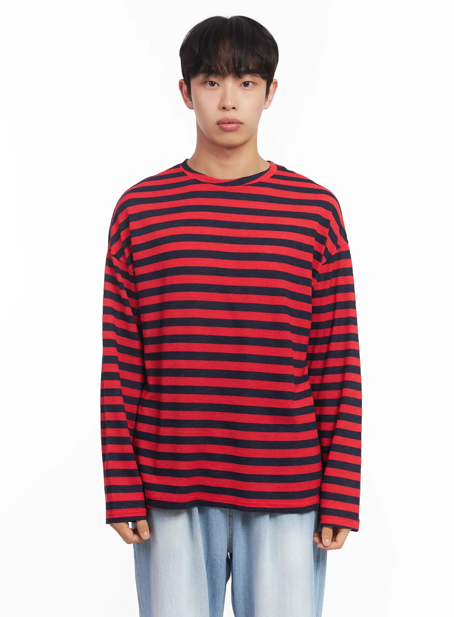 Men's Striped Long-Sleeve Tee IU519