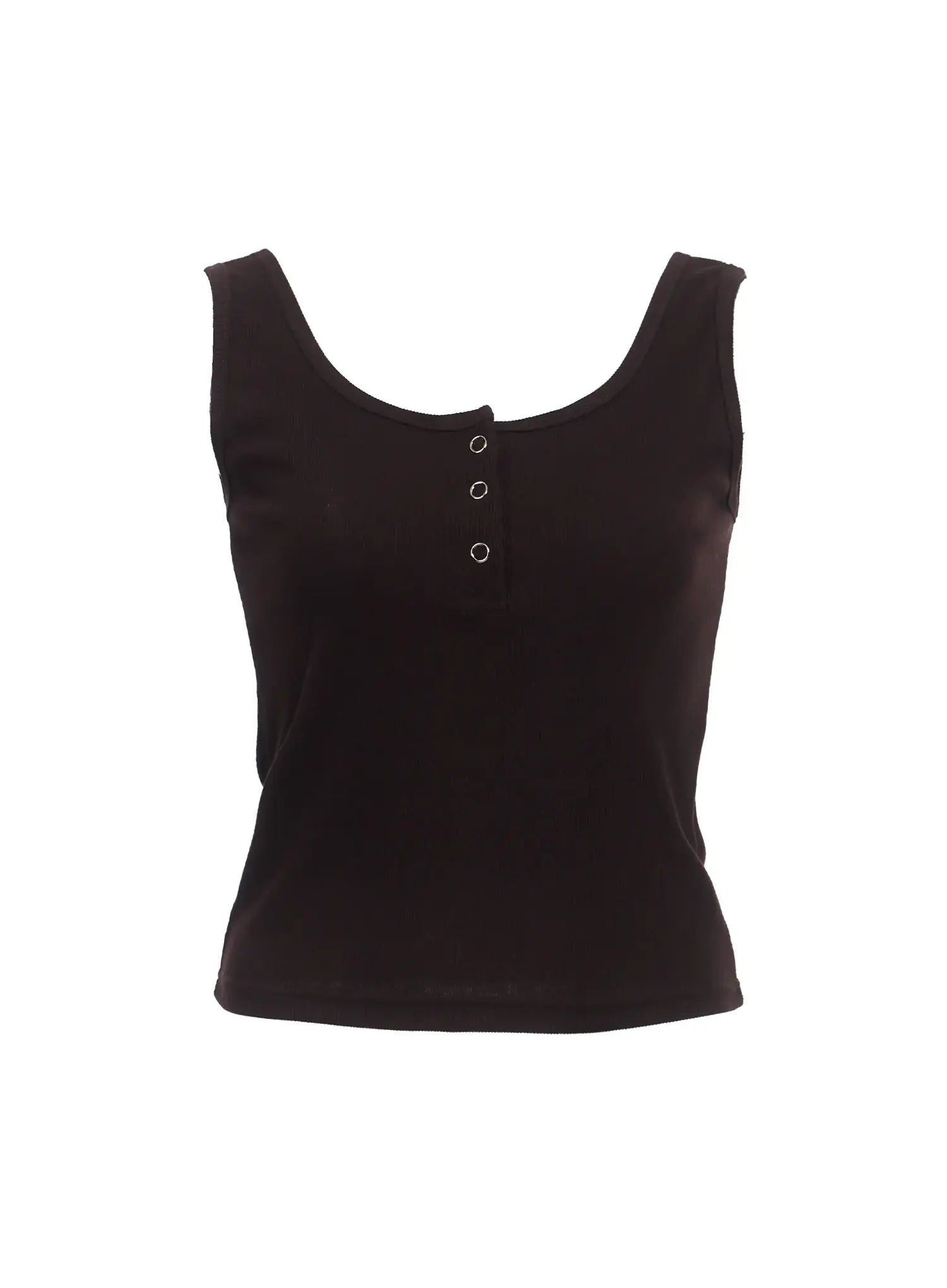 Buttoned Sleeveless Top IC503