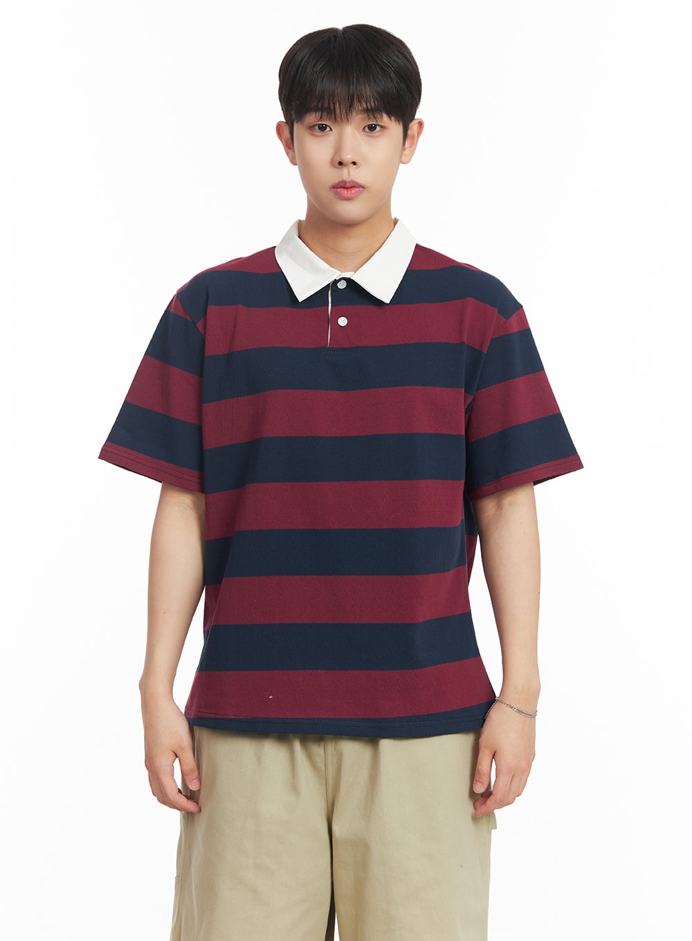 Men's Striped Polo Tee IA529