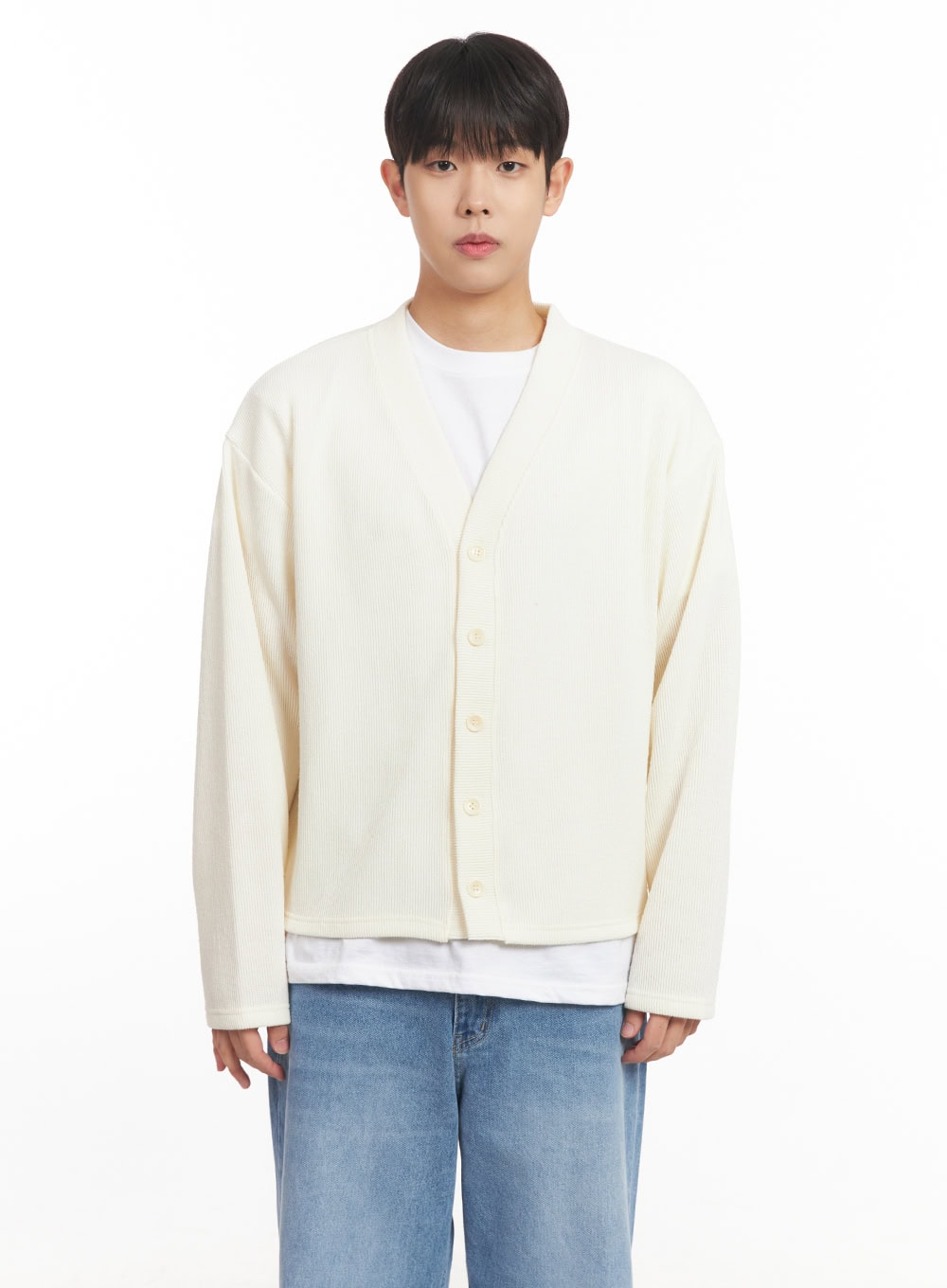 Men's V-Neck Buttoned Cardigan IM527