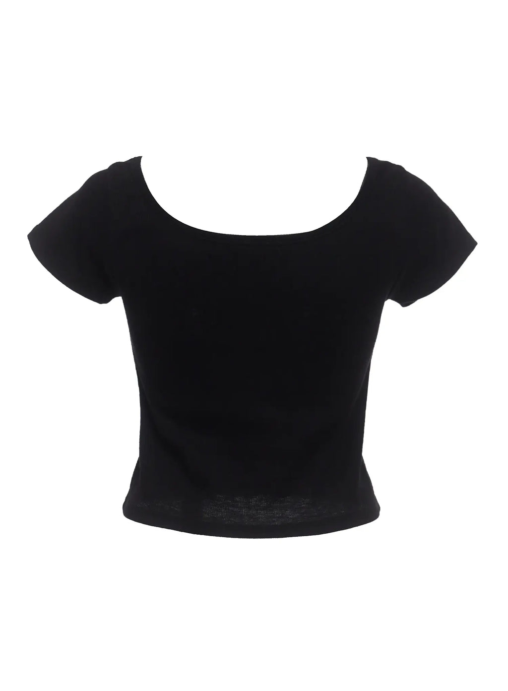Ribbed Square-Neck Short-Sleeve Tee IC503